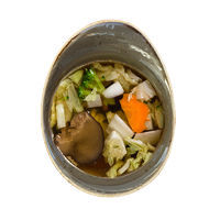 Светлый суп с овощами и грибами Шиитаке